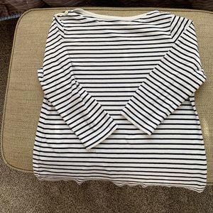 Lands’ End boatneck striped top
